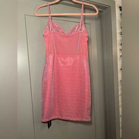 NWT Shimmery Pink Mini Dress | Large - Picture 8 of 10
